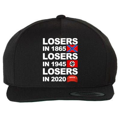 Losers In 1865 Losers In 1945 Losers In 2020 Make America Great Again Funny Wool Snapback Cap