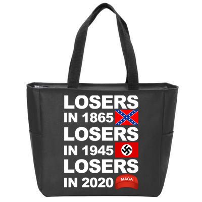 Losers In 1865 Losers In 1945 Losers In 2020 Make America Great Again Funny Zip Tote Bag
