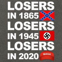 Losers In 1865 Losers In 1945 Losers In 2020 Make America Great Again Funny Cotton Canvas Backpack
