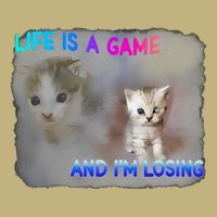 Life Is A Game And IM Losing Cat & Funny Relatable Cat Meme Mousepad