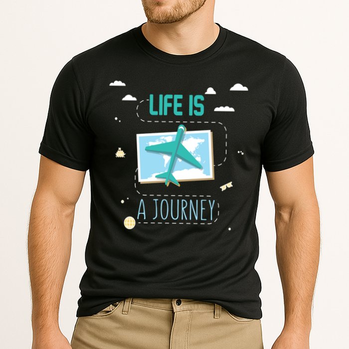 Life Is A Journey Motivational Messages Gift Cooling Performance Crew T-Shirt