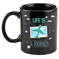 Life Is A Journey Motivational Messages Gift 11oz C Handle Ceramic Mug