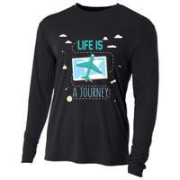 Life Is A Journey Motivational Messages Gift Cooling Performance Long Sleeve Crew