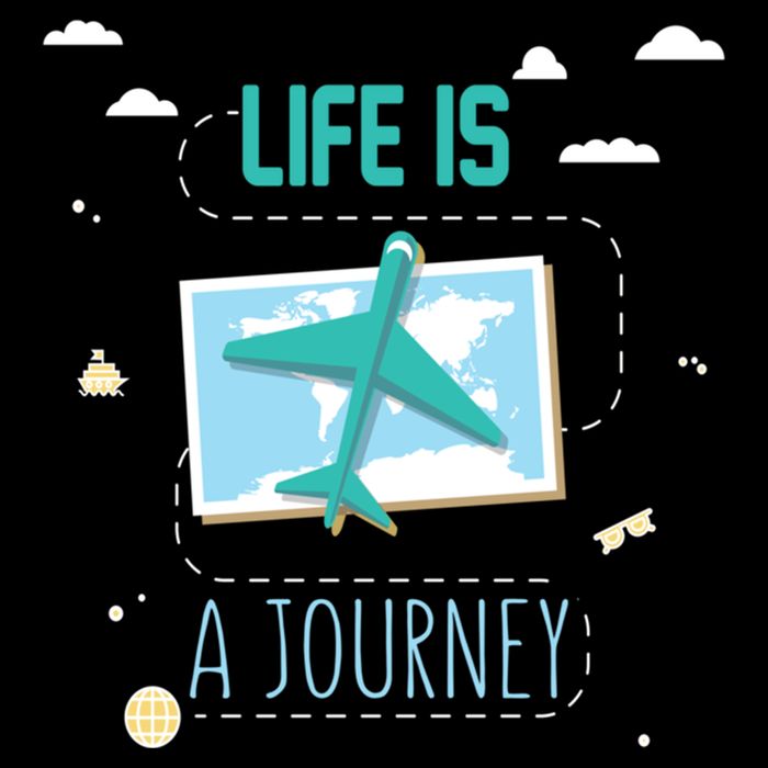 Life Is A Journey Motivational Messages Gift Cooling Performance Long Sleeve Crew