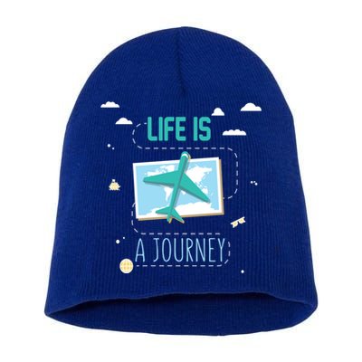 Life Is A Journey Motivational Messages Gift Short Acrylic Beanie