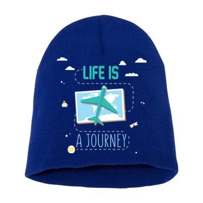 Life Is A Journey Motivational Messages Gift Short Acrylic Beanie