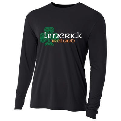 Limerick Irish American Celtic Shamrock Cool Gift Cooling Performance Long Sleeve Crew