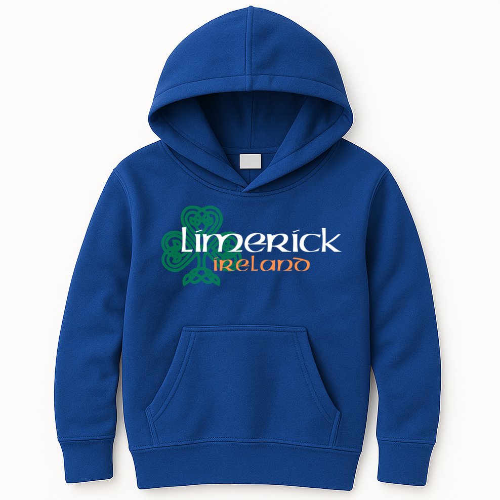 Limerick Irish American Celtic Shamrock Cool Gift Kids Hoodie