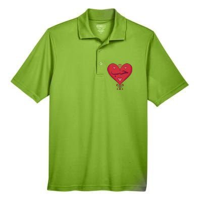 Love In Arabic Heart Gift Men's Origin Performance Piqué Polo