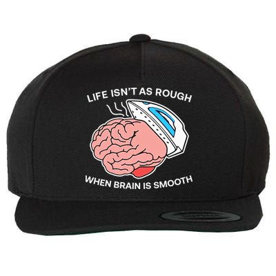 Life Isn’t As Rough When Brain Is Smooth Wool Snapback Cap