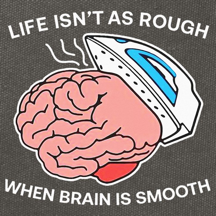 Life Isn’t As Rough When Brain Is Smooth Cotton Canvas Backpack