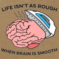 Life Isn't As Rough, When Brain Is Smooth Cotton Canvas Backpack