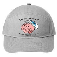 Life Isn't As Rough, When Brain Is Smooth 7-Panel Snapback Hat
