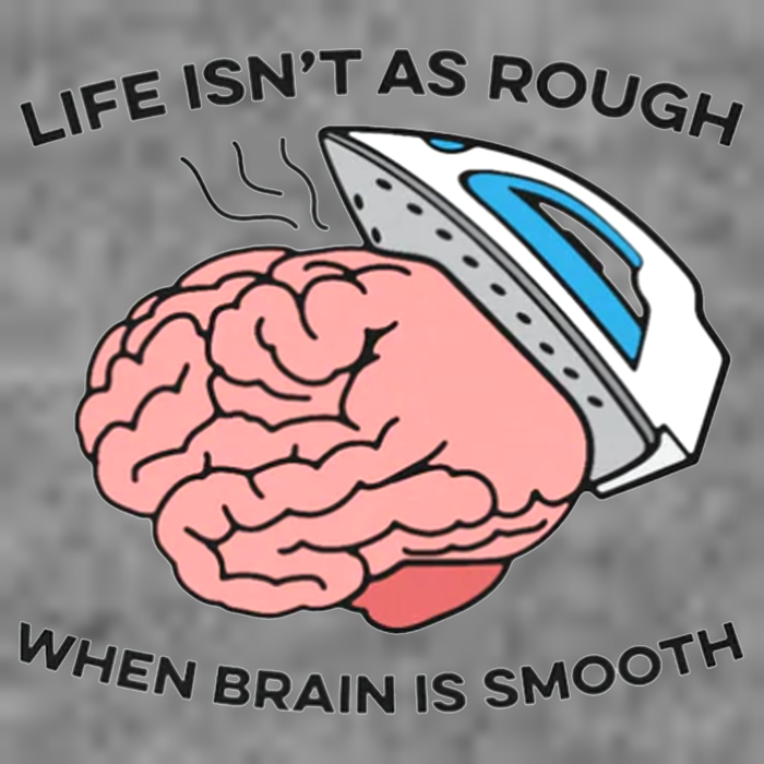 Life Isn't As Rough, When Brain Is Smooth 7-Panel Snapback Hat