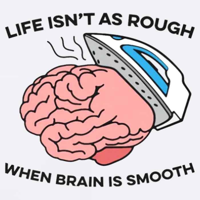 Life Isn't As Rough, When Brain Is Smooth Sueded Cloud Jersey T-Shirt