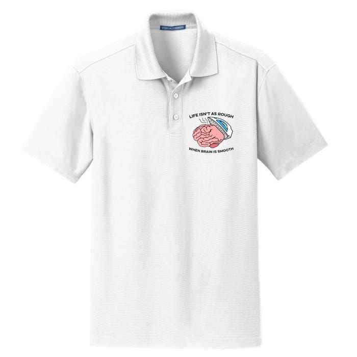 Life Isn't As Rough, When Brain Is Smooth Dry Zone Grid Polo