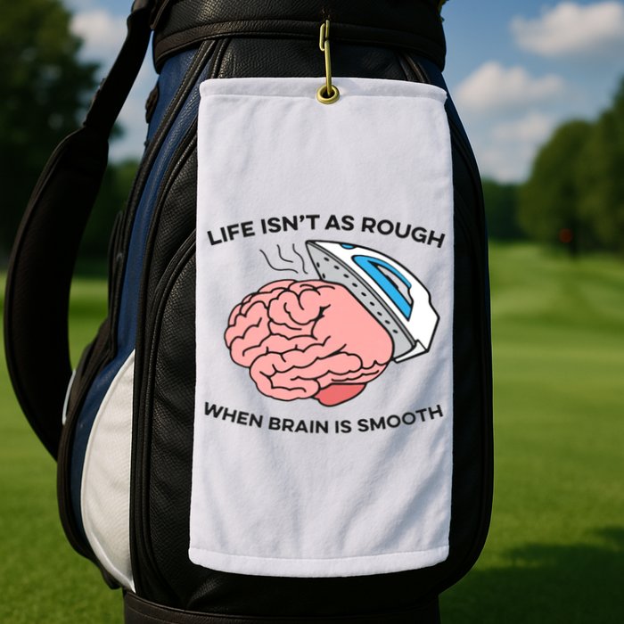 Life Isn't As Rough, When Brain Is Smooth Golf Towel