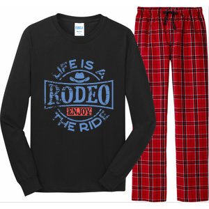 Life Is A Rodeo Bull Fighter Cowboy Long Sleeve Pajama Set