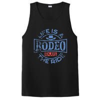 Life Is A Rodeo Bull Fighter Cowboy PosiCharge Competitor Tank