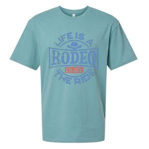 Life Is A Rodeo Bull Fighter Cowboy Sueded Cloud Jersey T-Shirt