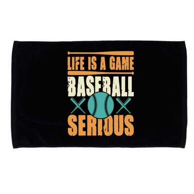 Life Is A Game Baseball Serious Microfiber Hand Towel