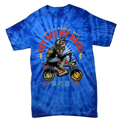 Life Is A Monkey Bike Get Off My Back Cartoon Great Gift Tie-Dye T-Shirt