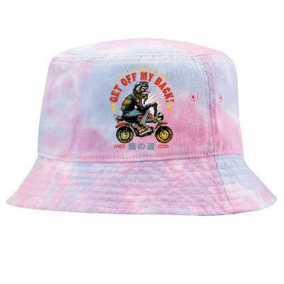 Life Is A Monkey Bike Get Off My Back Cartoon Great Gift Tie-Dyed Bucket Hat