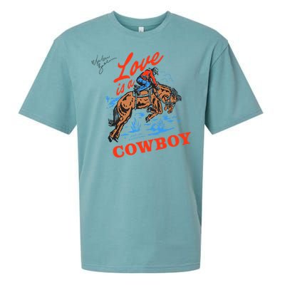 Love Is A Cowboy Tee Gift Love Sueded Cloud Jersey T-Shirt