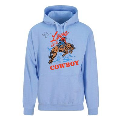 Love Is A Cowboy Tee Gift Love Unisex Surf Hoodie