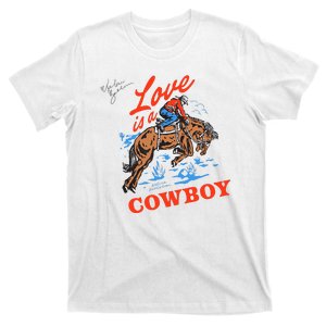 Love Is A Cowboy Tee Gift Love T-Shirt