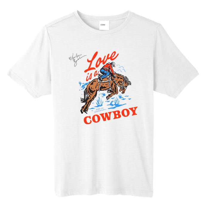 Love Is A Cowboy Tee Gift Love Tall Fusion ChromaSoft Performance T-Shirt