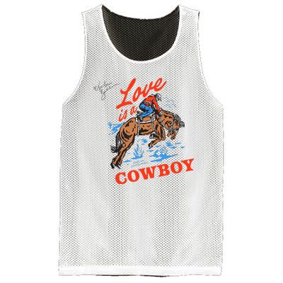 Love Is A Cowboy Tee Gift Love Mesh Reversible Basketball Jersey Tank