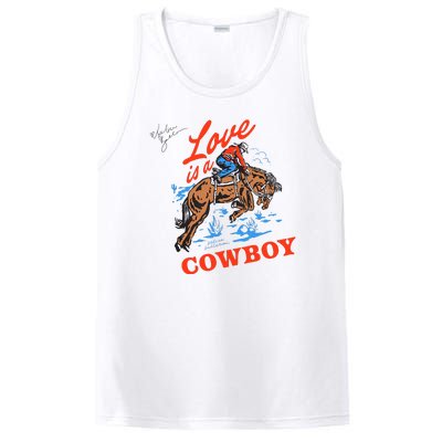 Love Is A Cowboy Tee Gift Love PosiCharge Competitor Tank