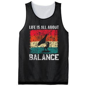 Life Is All About Balance Hydrofoil Foiling Surfing Lover Mesh Reversible Basketball Jersey Tank