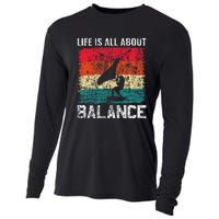 Life Is All About Balance Hydrofoil Foiling Surfing Lover Cooling Performance Long Sleeve Crew