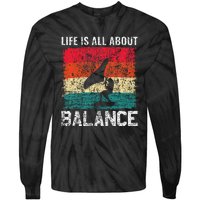 Life Is All About Balance Hydrofoil Foiling Surfing Lover Tie-Dye Long Sleeve Shirt