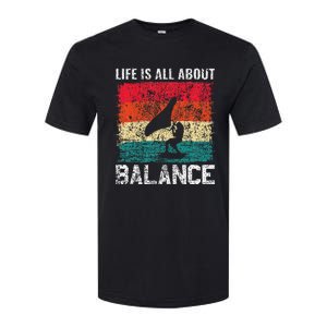 Life Is All About Balance Hydrofoil Foiling Surfing Lover Softstyle CVC T-Shirt