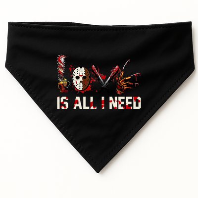 Love Is All I Need Halloween Horror USA-Made Doggie Bandana
