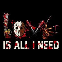 Love Is All I Need Halloween Horror Apron