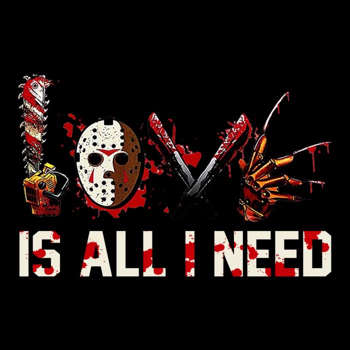 Love Is All I Need Halloween Horror Apron