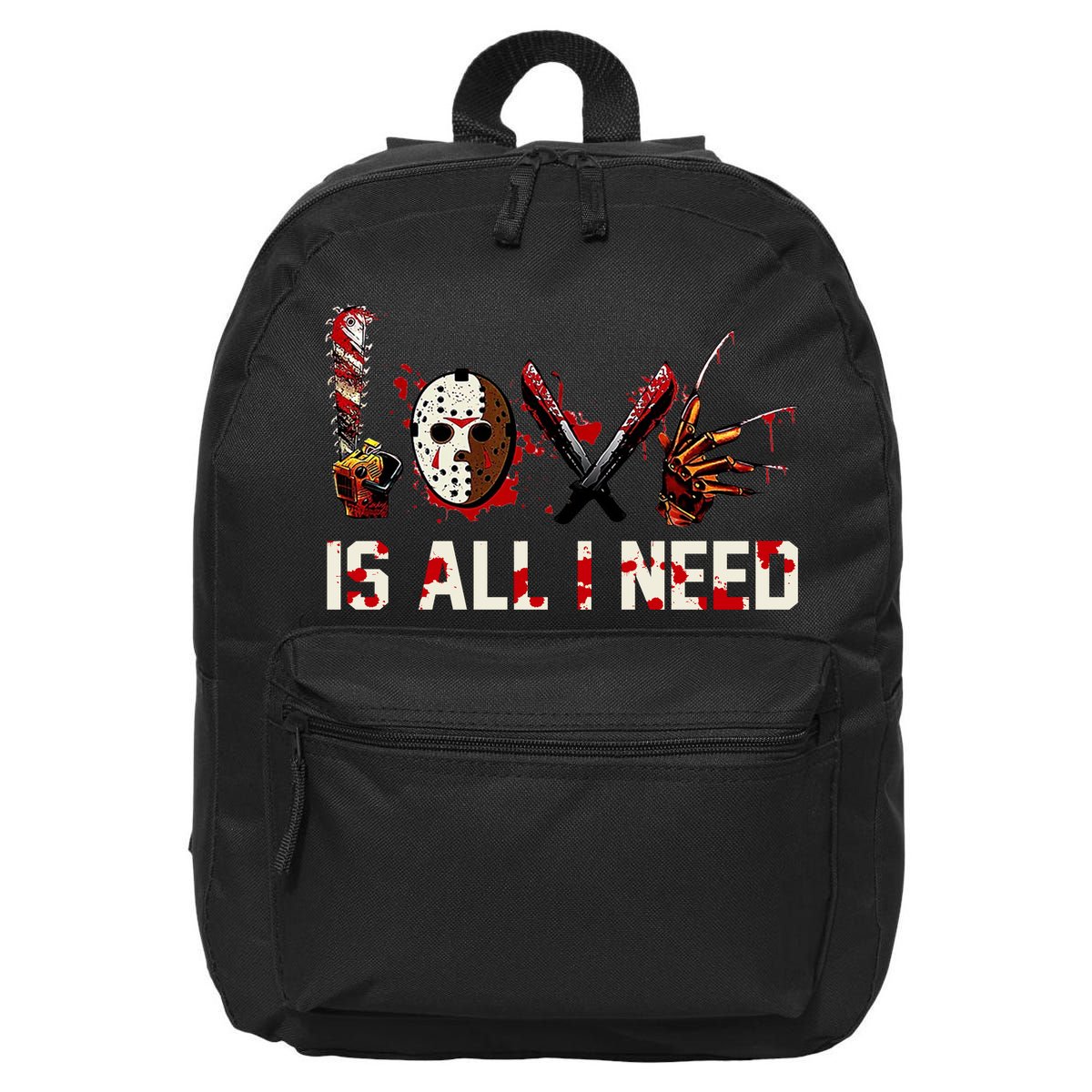 Love Is All I Need Halloween Horror 16 in Basic Backpack