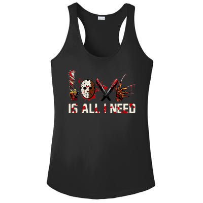 Love Is All I Need Halloween Horror Ladies PosiCharge Competitor Racerback Tank