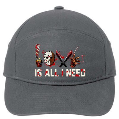 Love Is All I Need Halloween Horror 7-Panel Snapback Hat