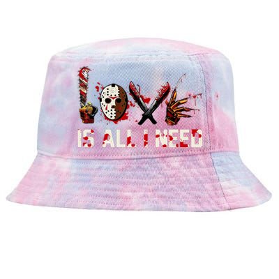 Love Is All I Need Halloween Horror Tie-Dyed Bucket Hat