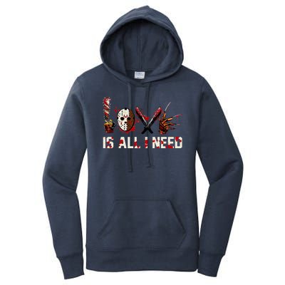 Love Is All I Need Halloween Horror Women's Pullover Hoodie