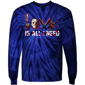 Love Is All I Need Halloween Horror Tie-Dye Long Sleeve Shirt