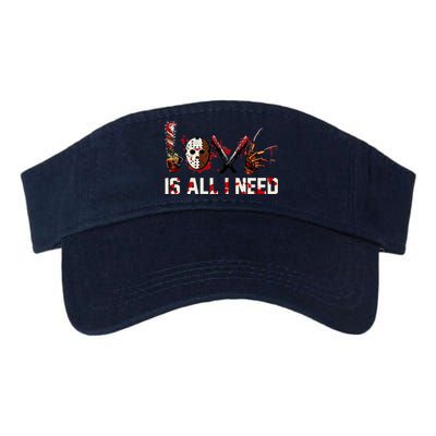 Love Is All I Need Halloween Horror Valucap Bio-Washed Visor