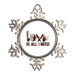 Love Is All I Need Halloween Horror Metallic Star Ornament