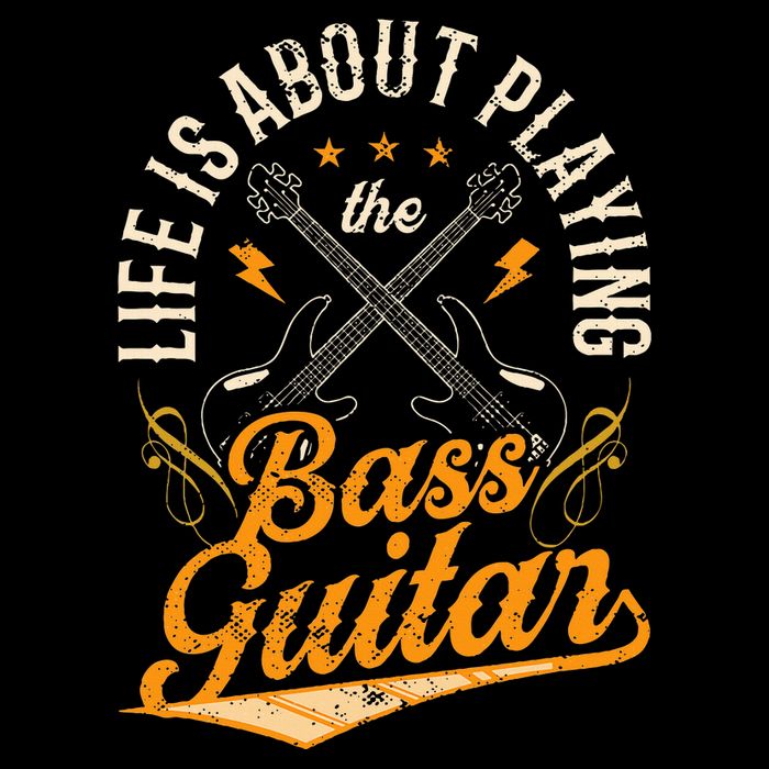 Life Is About Playing The Bass Guitar Musician Band Music Flat Bill Trucker Hat