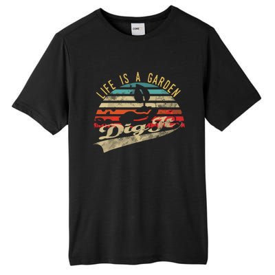 Life Is A Garden Dig It Retro Vintage Farmer Tall Fusion ChromaSoft Performance T-Shirt